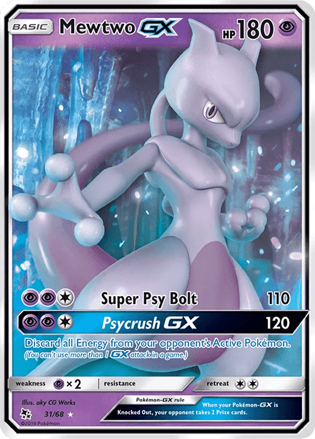 Mewtwo GX #31 Pokemon Hidden Fates (PSA10)